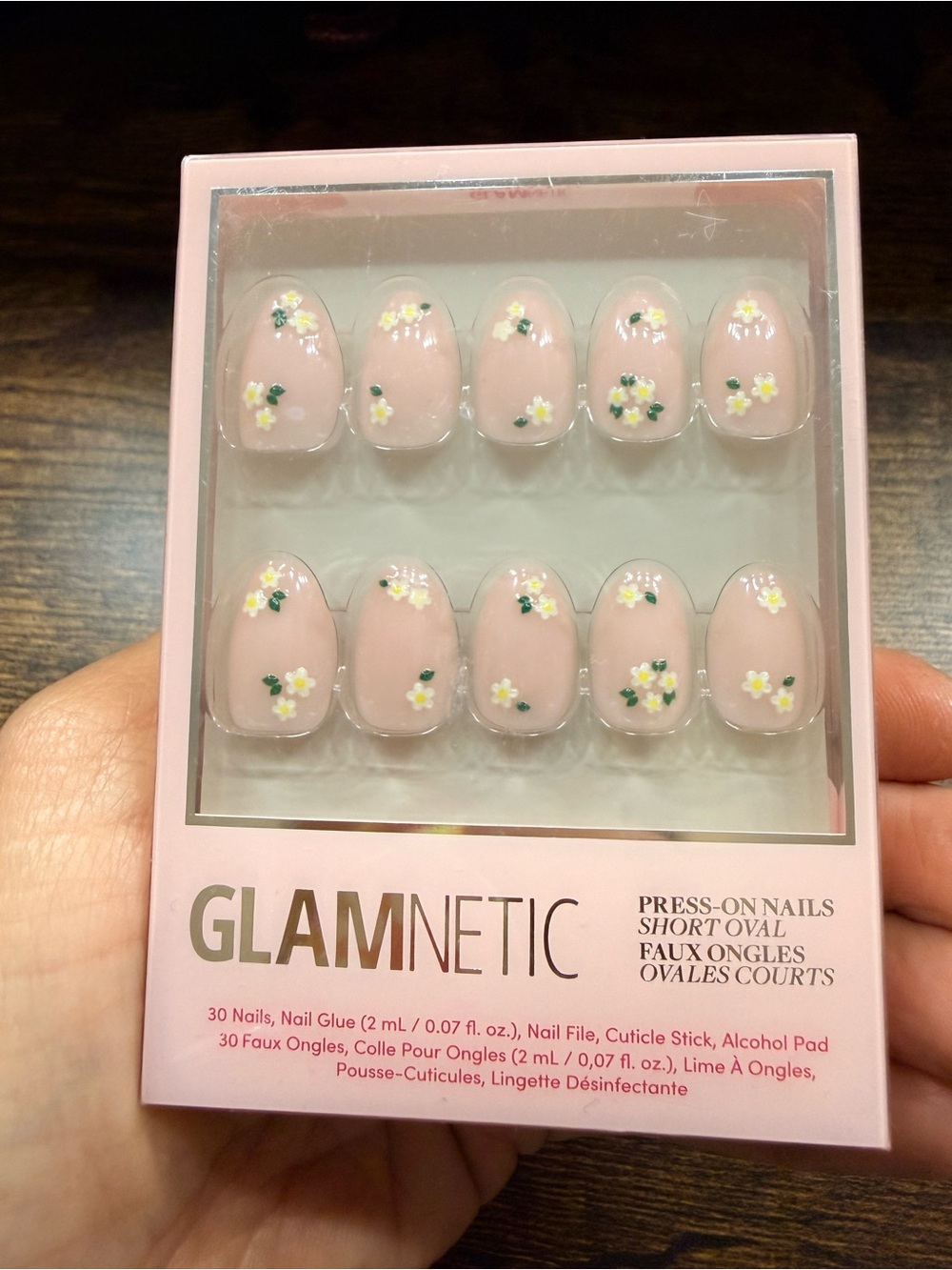 GLAMnetic Floral Petals Short Oval Press-On Nails